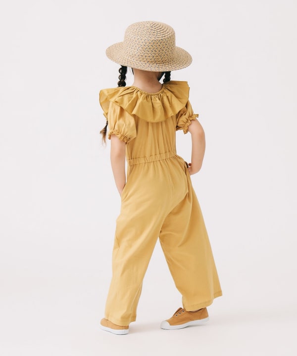 Japanese children's clothing B:MING by BEAMS clown collar one-piece jumpsuit 100-140cm girls summer jumpsuit