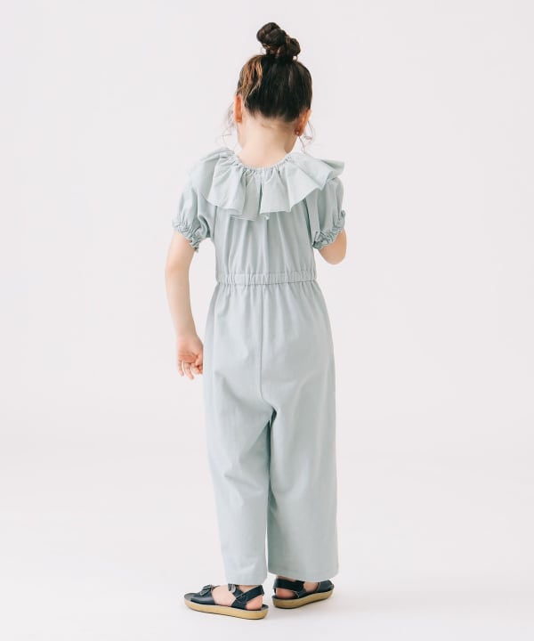 Japanese children's clothing B:MING by BEAMS clown collar one-piece jumpsuit 100-140cm girls summer jumpsuit
