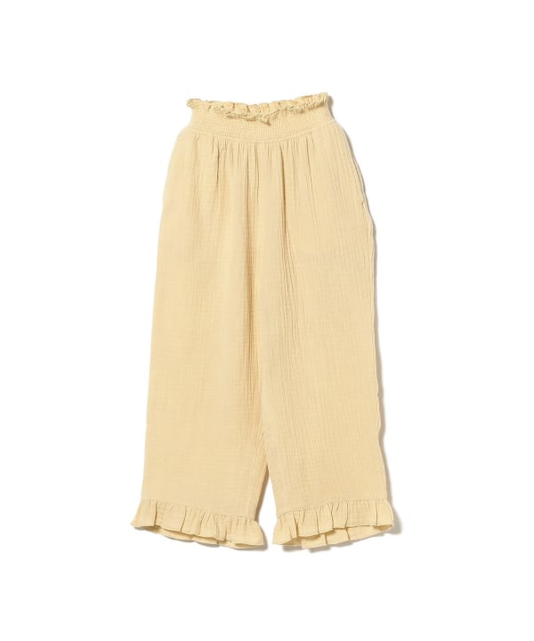 Japanese children's clothing B:MING by BEAMS wrinkled high waist trousers 100-140cm girls summer PANTS