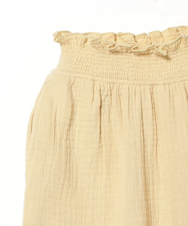 Japanese children's clothing B:MING by BEAMS wrinkled high waist trousers 100-140cm girls summer PANTS