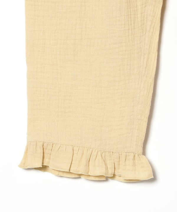 Japanese children's clothing B:MING by BEAMS wrinkled high waist trousers 100-140cm girls summer PANTS