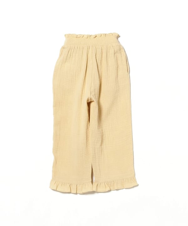 Japanese children's clothing B:MING by BEAMS wrinkled high waist trousers 100-140cm girls summer PANTS