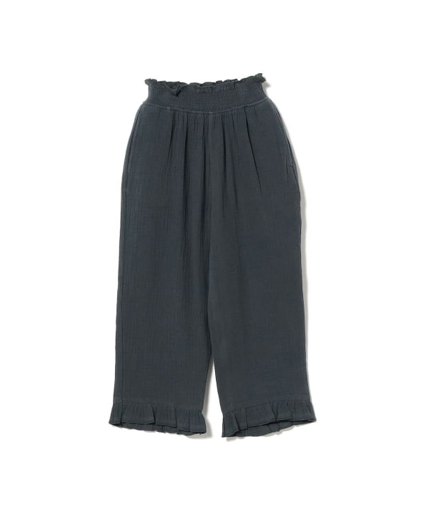 Japanese children's clothing B:MING by BEAMS wrinkled high waist trousers 100-140cm girls summer PANTS