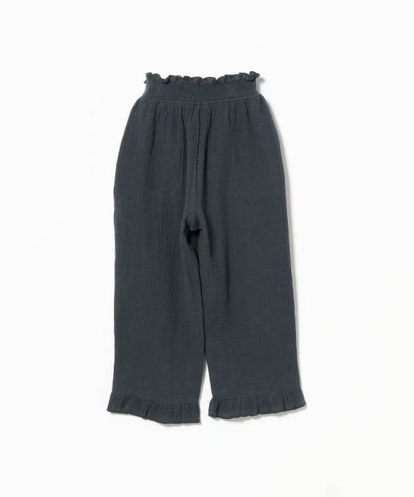 Japanese children's clothing B:MING by BEAMS wrinkled high waist trousers 100-140cm girls summer PANTS