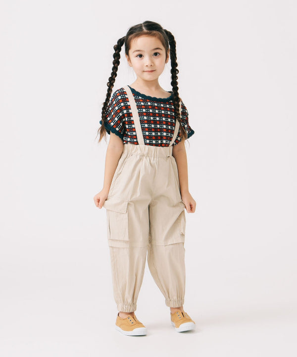 B:MING by BEAMS (Japanese children's clothing) overalls (100-140cm) for boys and girls (summer PANTS)