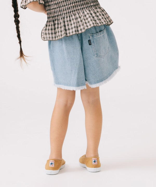 Japanese children's clothing B:MING by BEAMS denim culottes 100-140cm girls summer PANTS
