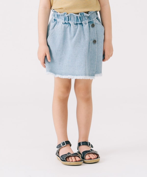 Japanese children's clothing B:MING by BEAMS denim culottes 100-140cm girls summer PANTS