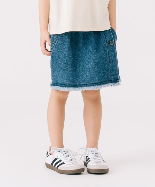 Japanese children's clothing B:MING by BEAMS denim culottes 100-140cm girls summer PANTS