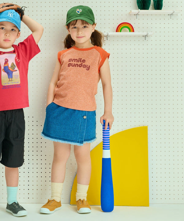 Japanese children's clothing B:MING by BEAMS denim culottes 100-140cm girls summer PANTS
