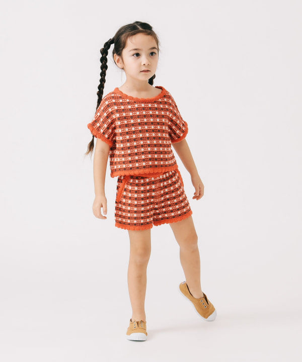 Japanese children's clothing B:MING by BEAMS knitted shorts 90-120cm girls summer PANTS