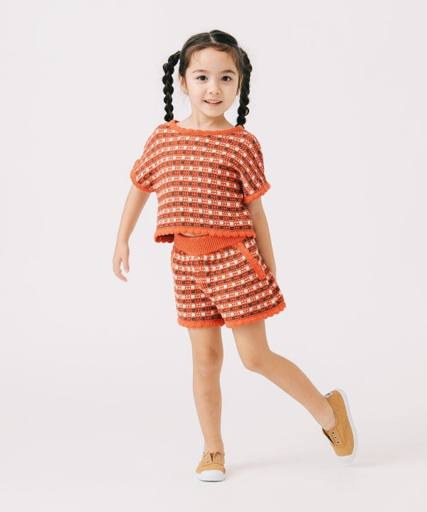 Japanese children's clothing B:MING by BEAMS knitted shorts 90-120cm girls summer PANTS