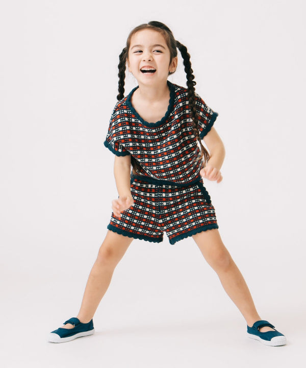 Japanese children's clothing B:MING by BEAMS knitted shorts 90-120cm girls summer PANTS