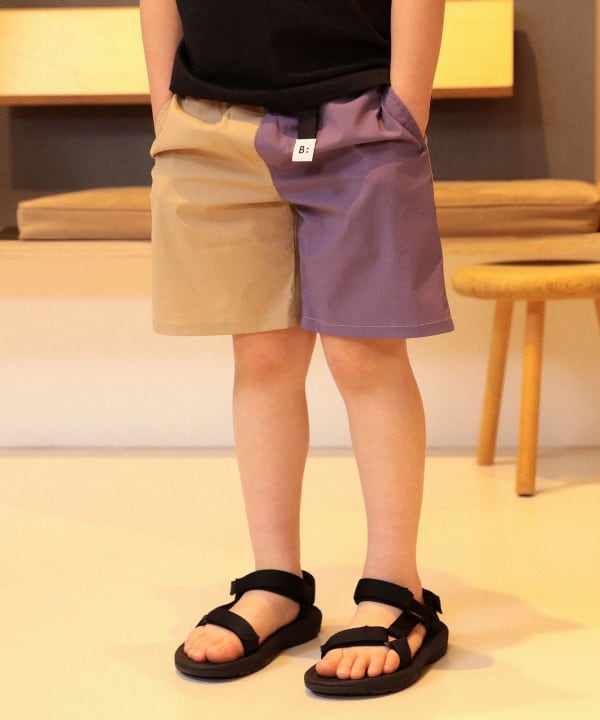 Japanese children's clothing B:MING by BEAMS two-tone casual shorts 100-140cm boys' summer PANTS