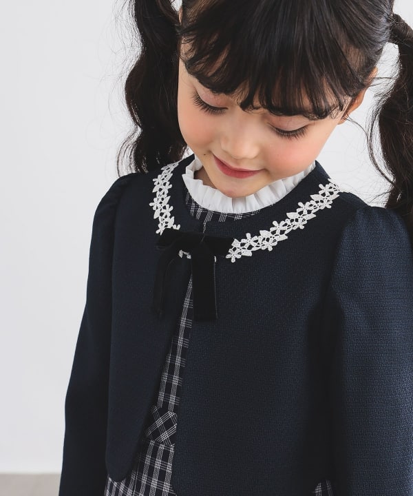 Japanese children's clothing B:MING by BEAMS dress coat and dress 100-130cm girls summer outerwear dresses for interviews/banquets/performances