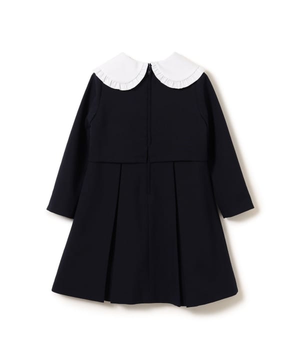 Japanese children's clothing B:MING by BEAMS dark blue dress 100-130cm girls summer dress for interviews/banquets/performances