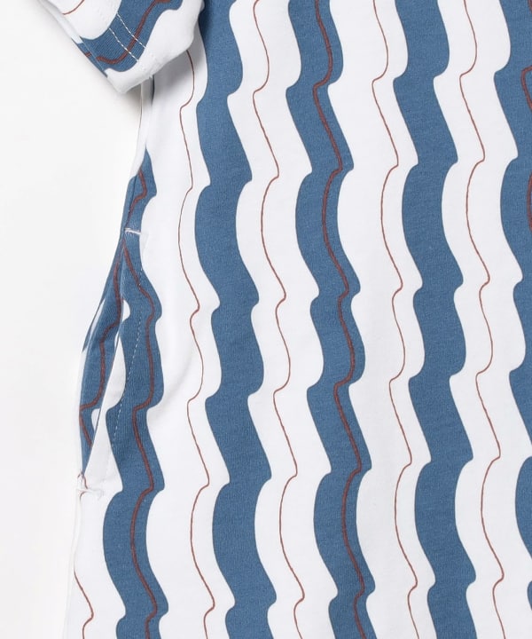 Japanese children's clothing B:MING by BEAMS wave pattern sailor collar dress 100-140cm girls summer dresses