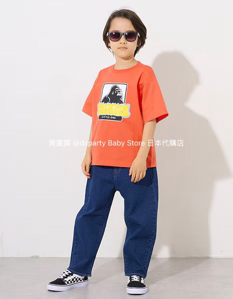 Japanese XLARGE KIDS logo print short-sleeved top 80-140cm boys' summer TOPS