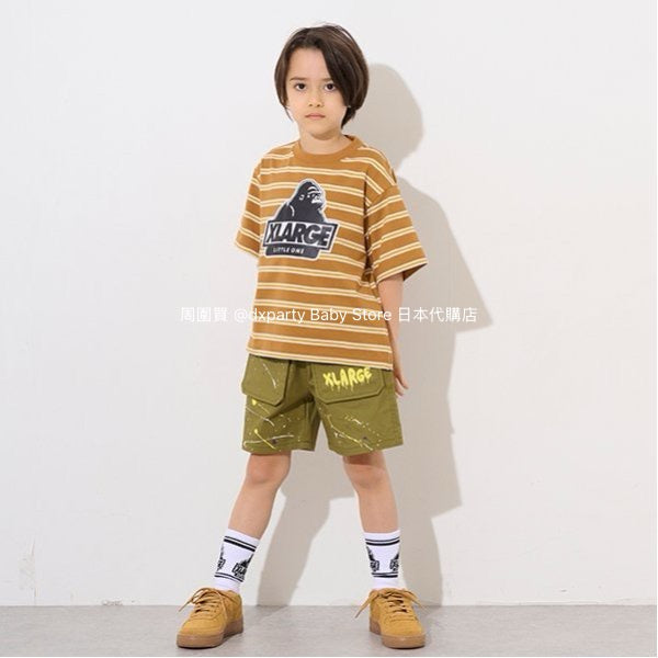 Japanese XLARGE KIDS Large Pocket Sports Shorts 80-140cm Boys Summer PANTS