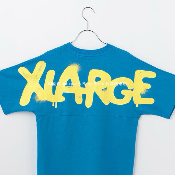 XLARGE KIDS Japanese children's clothing spray-painted logo top 80-140cm boys' summer TOPS