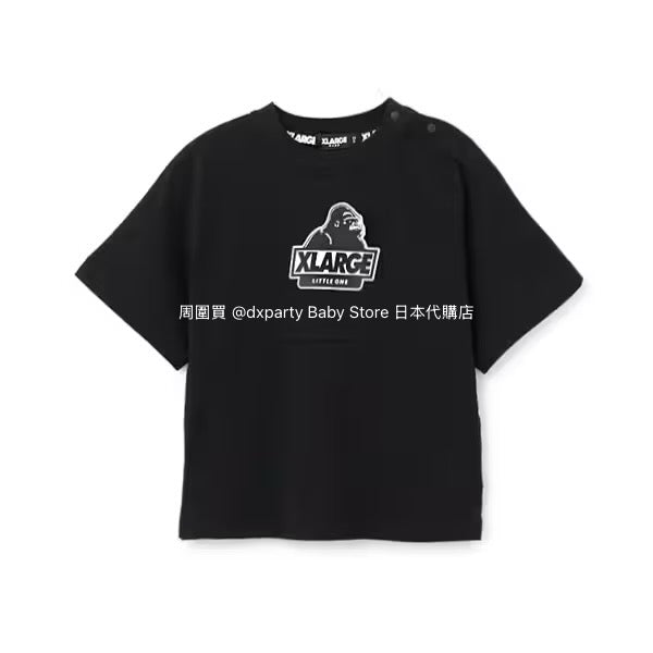 XLARGE KIDS Japanese children's clothing spray-painted logo top 80-140cm boys' summer TOPS