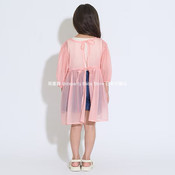 Japanese children's clothing Ly# mine 2Way two-piece sheer jacket 100-150cm girls summer outerwear