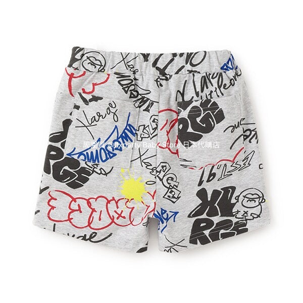 Japanese XLARGE KIDS Graffiti Print Shorts 80-140cm Boys Summer PANTS