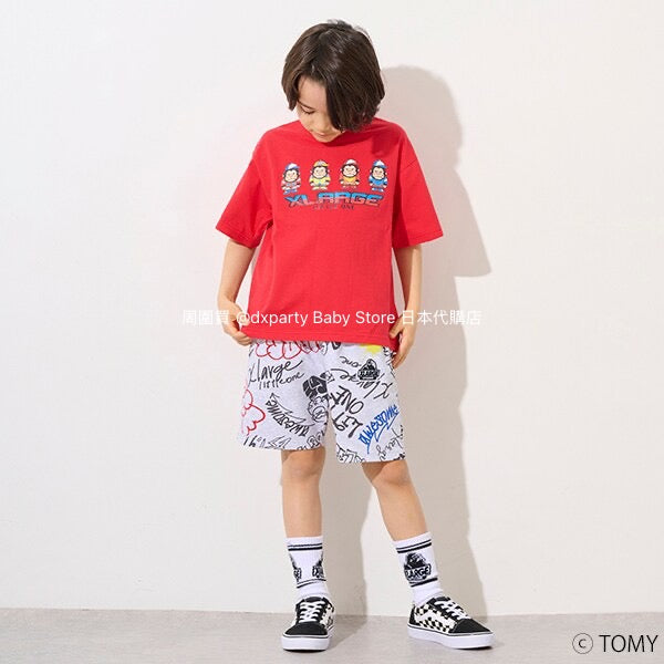 Japanese XLARGE KIDS Graffiti Print Shorts 80-140cm Boys Summer PANTS