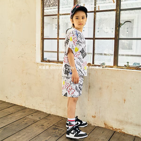 Japanese XLARGE KIDS Graffiti Print Shorts 80-140cm Boys Summer PANTS
