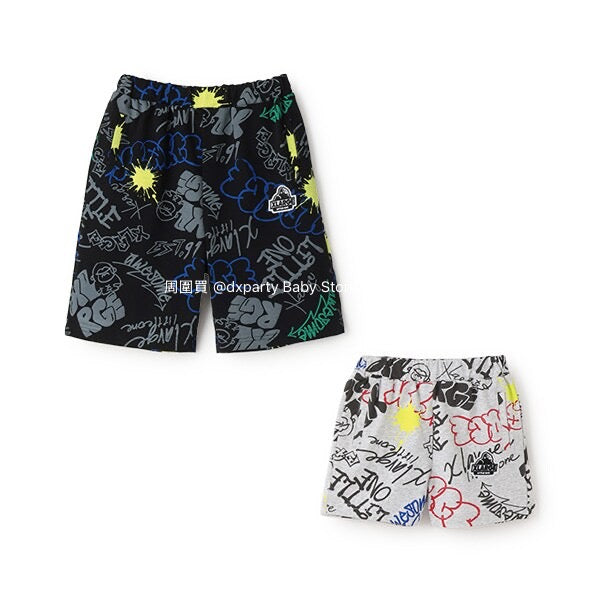 Japanese XLARGE KIDS Graffiti Print Shorts 80-140cm Boys Summer PANTS