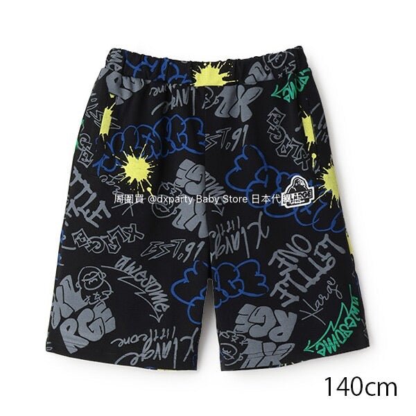 Japanese XLARGE KIDS Graffiti Print Shorts 80-140cm Boys Summer PANTS