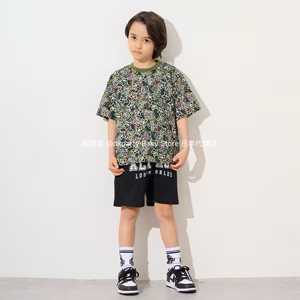 XLARGE KIDS Japanese children's clothing large logo print shorts 80-140cm boys' summer PANTS