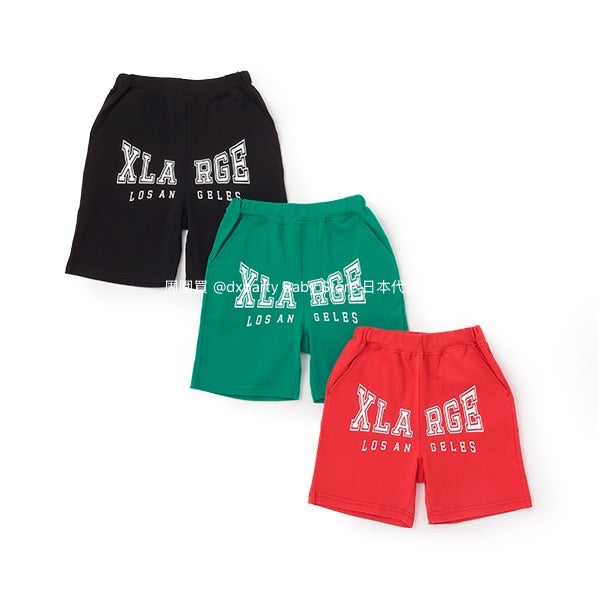 XLARGE KIDS Japanese children's clothing large logo print shorts 80-140cm boys' summer PANTS