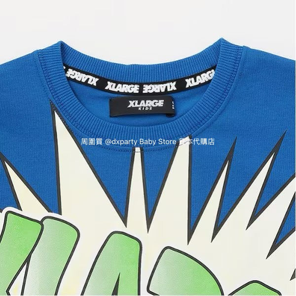 XLARGE KIDS Japanese children's clothing cool series artistic style logo top 80-140cm boys' summer TOPS
