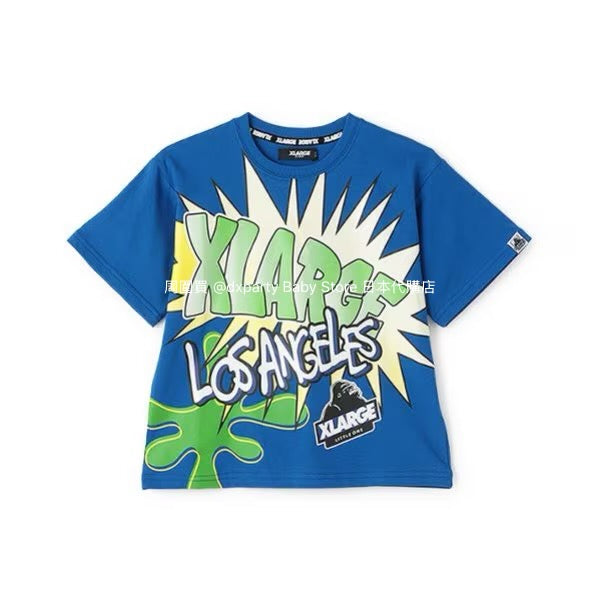 XLARGE KIDS Japanese children's clothing cool series artistic style logo top 80-140cm boys' summer TOPS