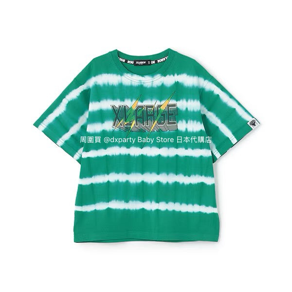 XLARGE KIDS Japanese children's clothing striped tie-dye logo top 90-140cm boys' summer TOPS