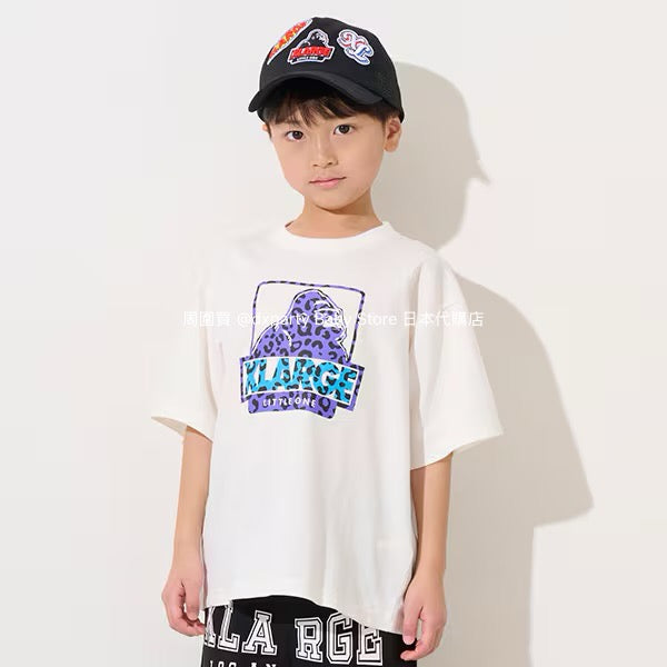 XLARGE KIDS Cool Collection Leopard Print Logo Tops (80-140cm) for Boys (Summer)