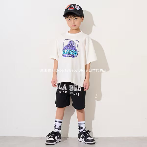 XLARGE KIDS Cool Collection Leopard Print Logo Tops (80-140cm) for Boys (Summer)