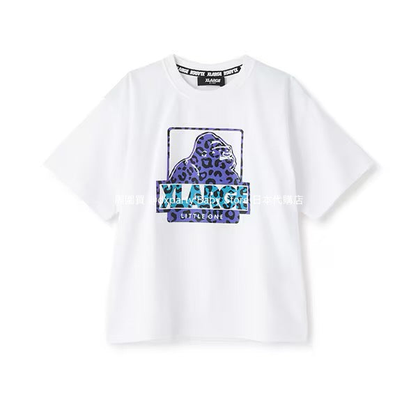XLARGE KIDS Cool Collection Leopard Print Logo Tops (80-140cm) for Boys (Summer)
