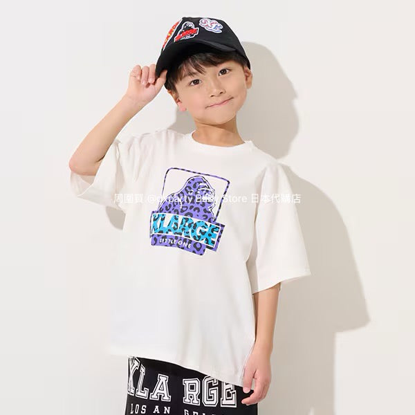 XLARGE KIDS Cool Collection Leopard Print Logo Tops (80-140cm) for Boys (Summer)