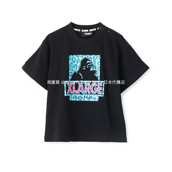 XLARGE KIDS Cool Collection Leopard Print Logo Tops (80-140cm) for Boys (Summer)