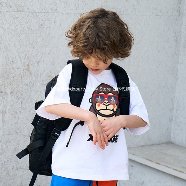 XLARGE KIDS Japanese children's clothing sunglasses fun logo top 80-140cm boys summer TOPS
