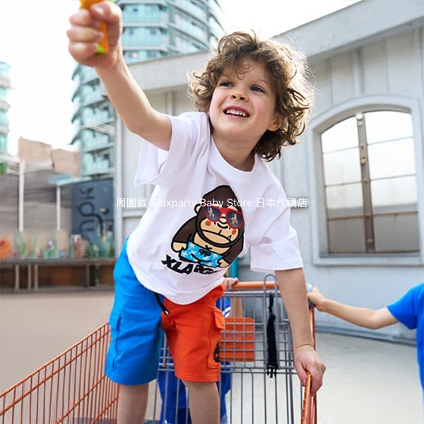 XLARGE KIDS Japanese children's clothing sunglasses fun logo top 80-140cm boys summer TOPS