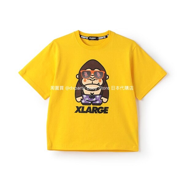 XLARGE KIDS Japanese children's clothing sunglasses fun logo top 80-140cm boys summer TOPS