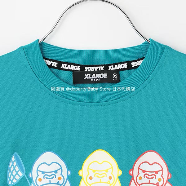 XLARGE KIDS (Japanese children's clothing) cool-to-the-touch, quick-drying, color-changing logo short-sleeved top (80-140cm) for boys (Summer TOPS)