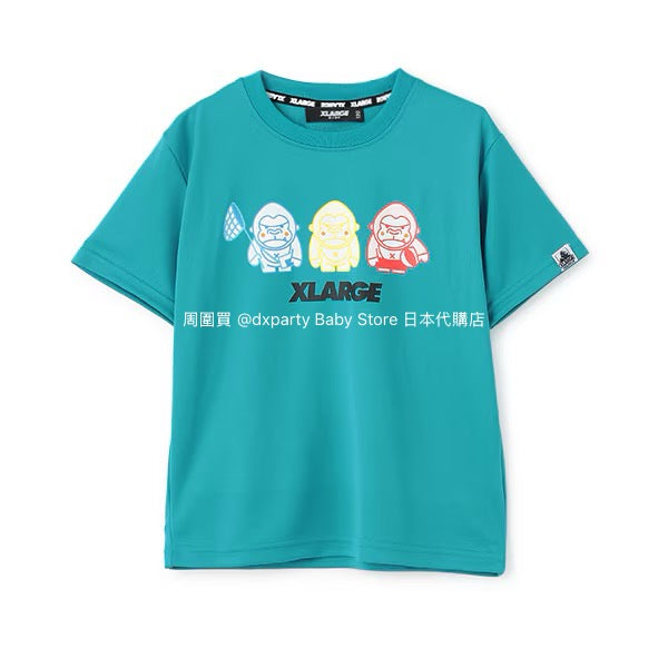XLARGE KIDS (Japanese children's clothing) cool-to-the-touch, quick-drying, color-changing logo short-sleeved top (80-140cm) for boys (Summer TOPS)