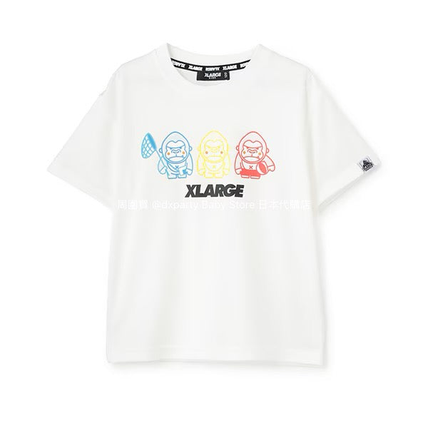 XLARGE KIDS (Japanese children's clothing) cool-to-the-touch, quick-drying, color-changing logo short-sleeved top (80-140cm) for boys (Summer TOPS)