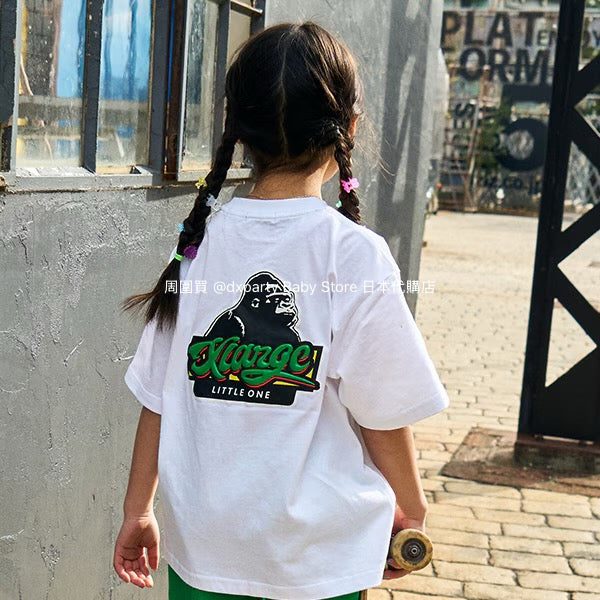 XLARGE KIDS Japanese children's clothing printed logo top 80-140cm boys' summer TOPS