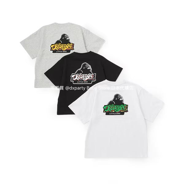 XLARGE KIDS Japanese children's clothing printed logo top 80-140cm boys' summer TOPS