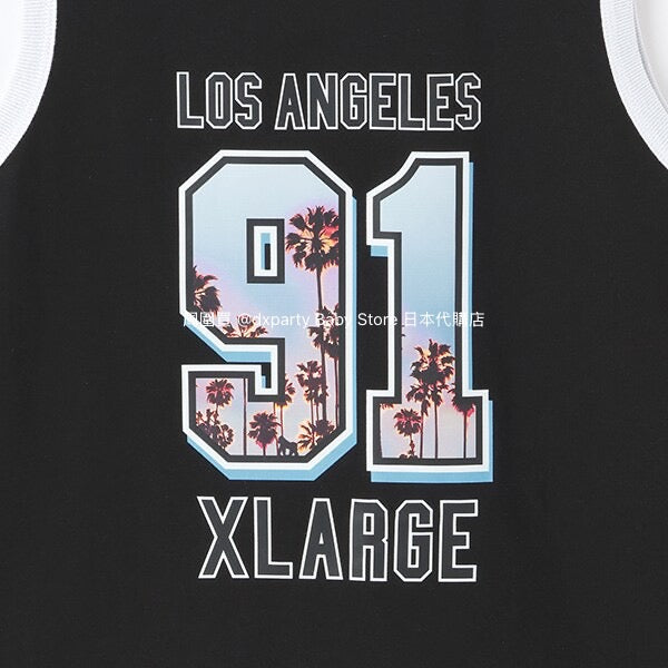 XLARGE KIDS Japanese Children's Clothing Palm Tree Numbered Vest 90-140cm Boys Summer TOPS