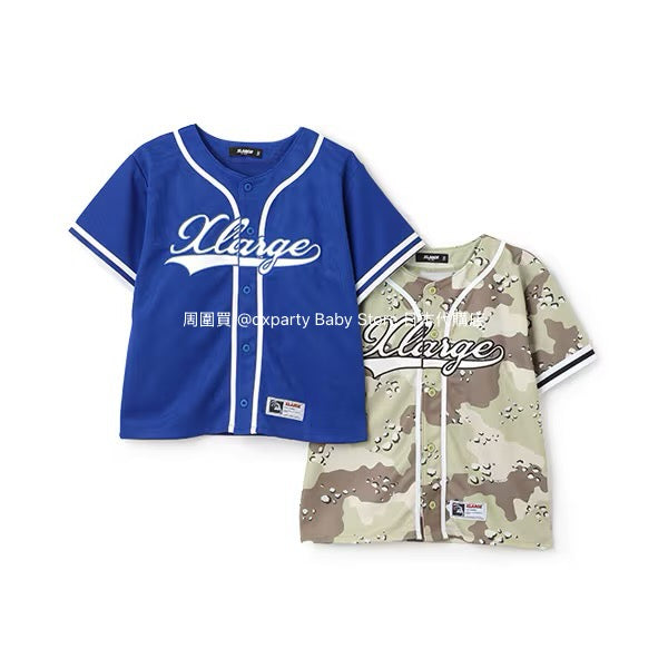Japanese XLARGE KIDS Baseball Shirt 90-140cm Boys Summer TOPS